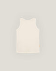 Cuera Active Rib Tank Top in Off White, flat lay back view