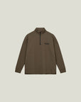 Cuera Active Structure Half Zip in Army, flat lay front view