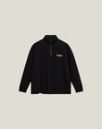 Cuera Active Structure Half Zip in Black, flat lay front view