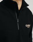 Cuera Active Structure Half Zip in Black, zip and pocket detail