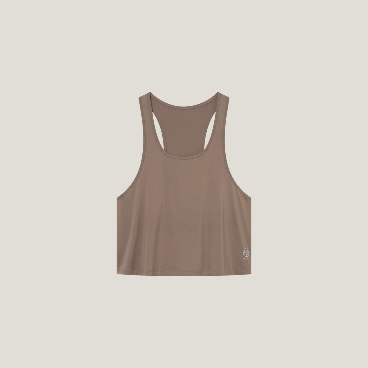 Cuera Flame Light Weight Oversized Tank Top in Walnut, flat lay front view