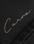 Cuera Active Ultra Short Inner Tights in Black, logo print detail
