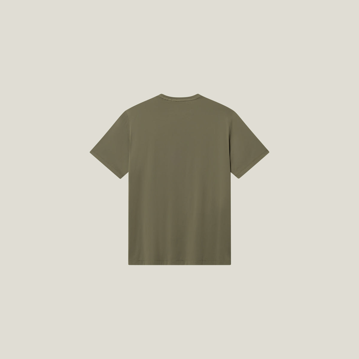 Cuera Active WPC Light Weight T-Shirt in Army, flat lay back view