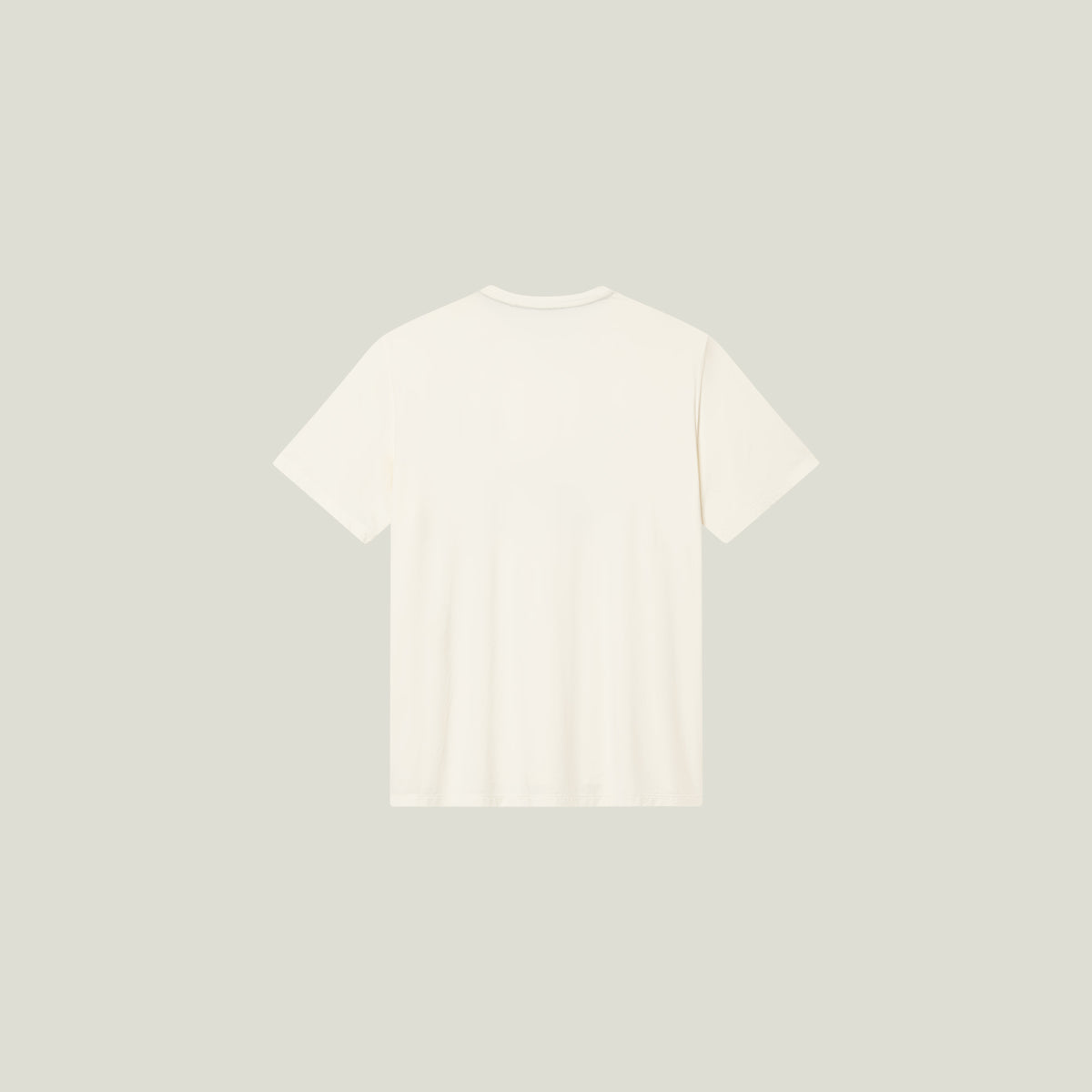 Cuera Active WPC Light Weight T-Shirt in Off White/Walnut, flat lay front view