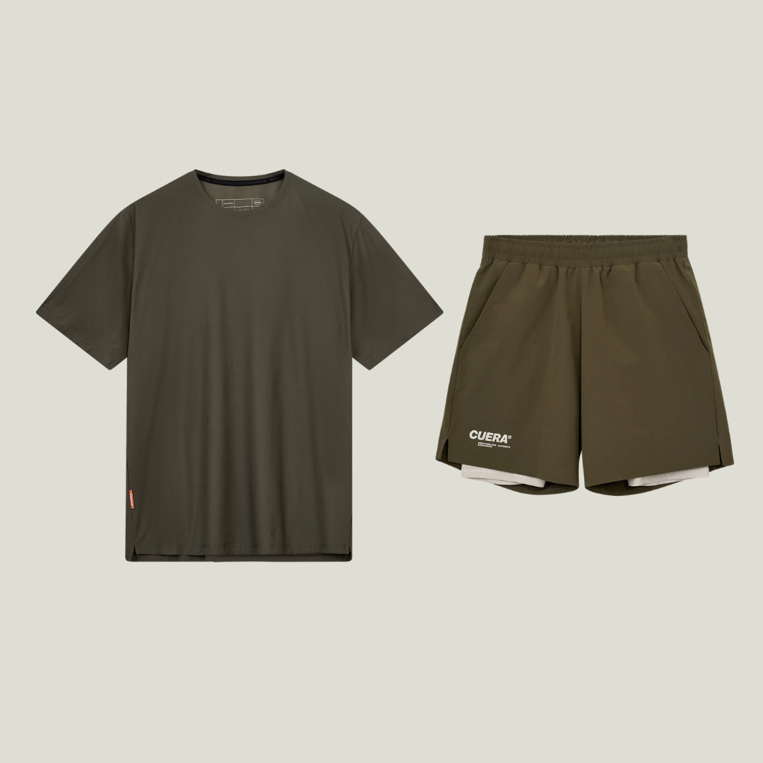Cuera Breathe Active Unifrom in Army, flat lay front view
