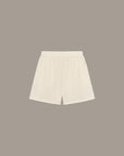 Cuera Mens Active Globe Shorts in Off White, flat lay back view