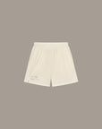 Cuera Mens Active Globe Shorts in Off White, flat lay front view