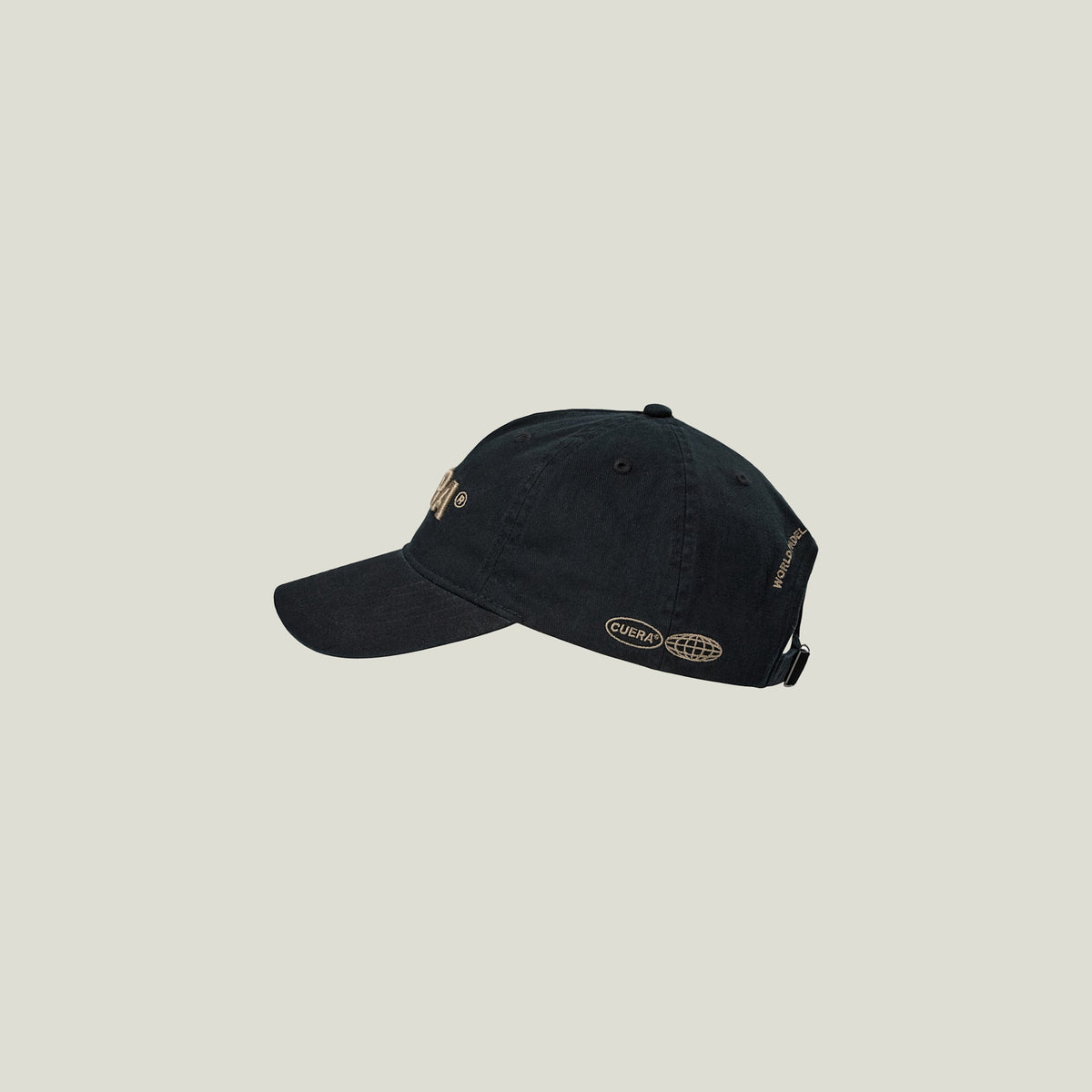 Cuera Offcourt Cuera Cap in Black, flat lay front view