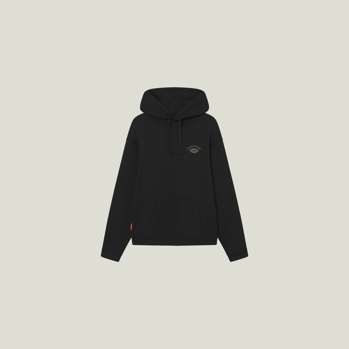 Cuera Offcourt DeKarl Hoodie in Black, flat lay front view