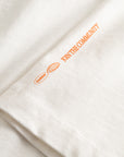 Cuera Offcourt Logo T-Shirt in Off White w. Orange, logo print detail