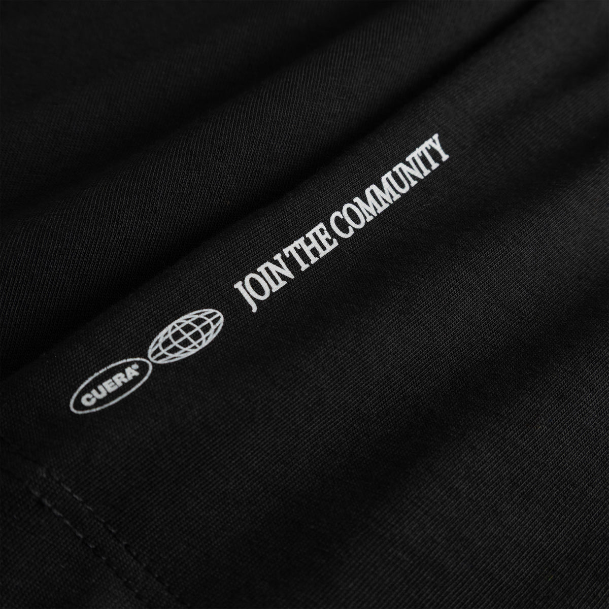 Cuera Offcourt WPC T-Shirt in Black, neck label and care tag detail