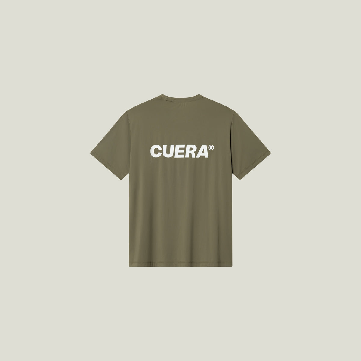 Cuera Oncourt Airy Logo T-Shirt in Army, flat lay back view