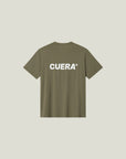 Cuera Oncourt Airy Logo T-Shirt in Army, flat lay back view