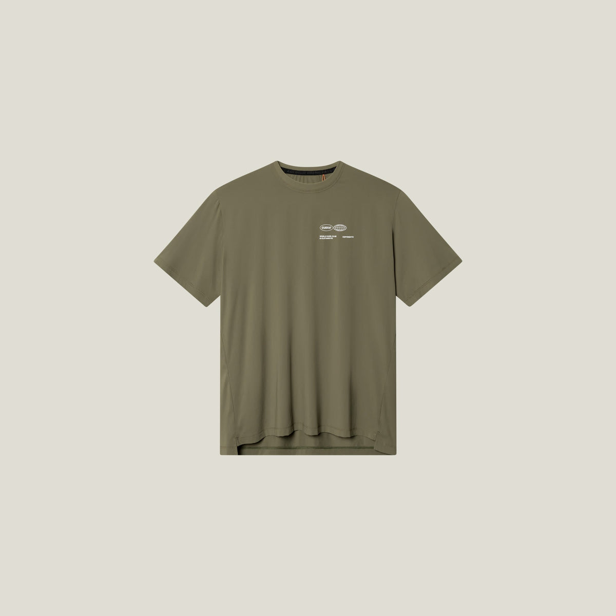 Cuera Oncourt Airy Logo T-Shirt in Army, flat lay front view