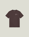 Cuera Oncourt Airy Logo T-Shirt in Dark Brown, flat lay front view