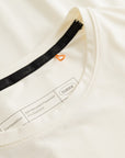 Cuera Oncourt Airy Logo T-Shirt in Off White, neck label and care tag detail