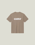 Cuera Oncourt Airy Logo T-Shirt in Walnut, flat lay back view