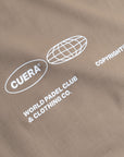 Cuera Oncourt Airy Logo T-Shirt in Walnut, logo print detail