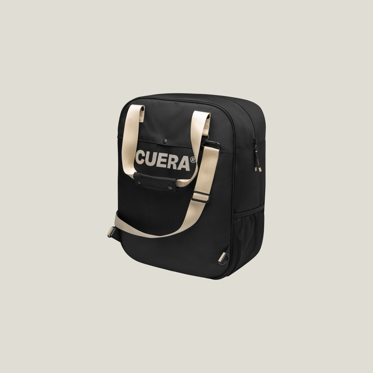 Cuera Oncourt Bagpack small in Black, flat lay front view