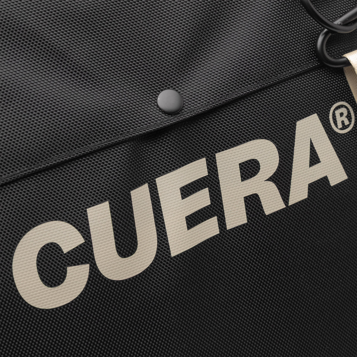 Cuera Oncourt Bagpack small in Black, logo print detail