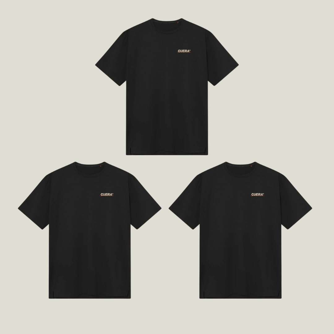 Cuera Oncourt Black 3-pack, flat lay front view