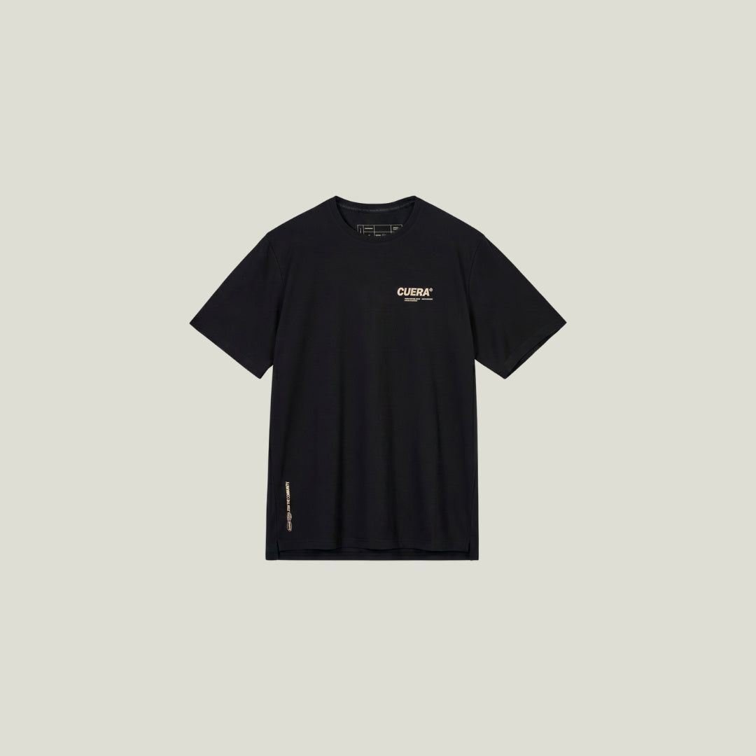 Cuera Oncourt Breathe Cuera T-Shirt in Black, flat lay front view