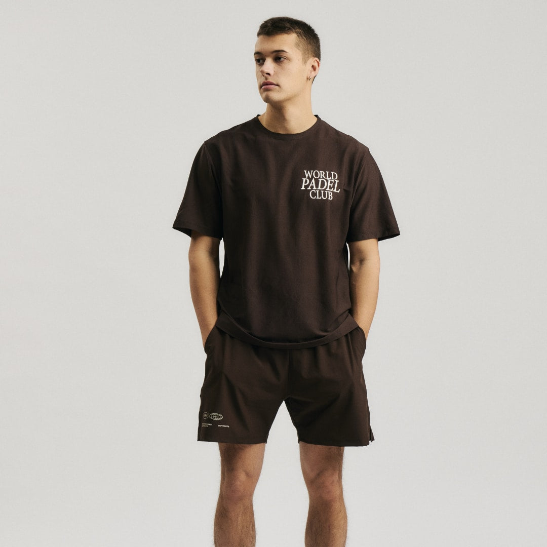 Cuera Oncourt Breathe WPC T-Shirt in Dark Brown, flat lay front view