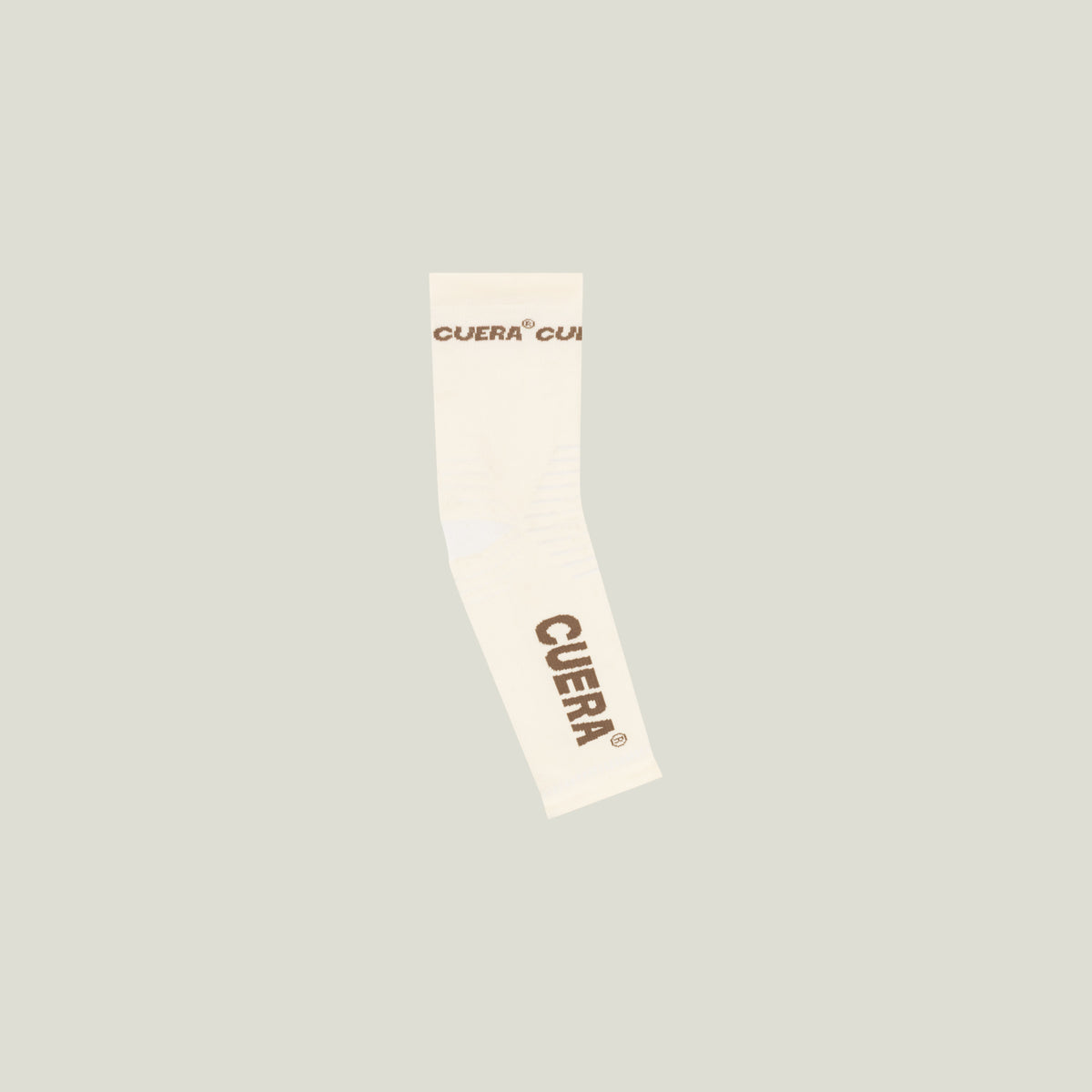 Cuera Oncourt Compression Sleeve in Off White, flat lay front view