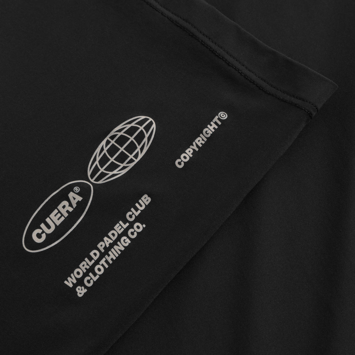 Cuera Oncourt Cropped Tank Top in Black, logo print detail