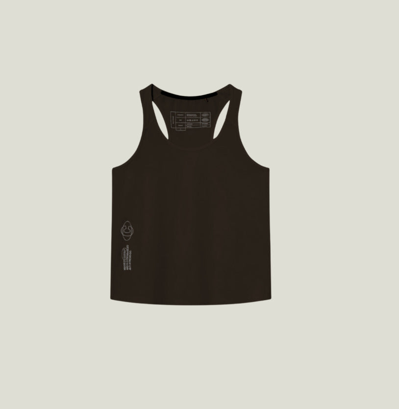 Cuera Oncourt Cuera Airy Tank Top in Black, flat lay front view