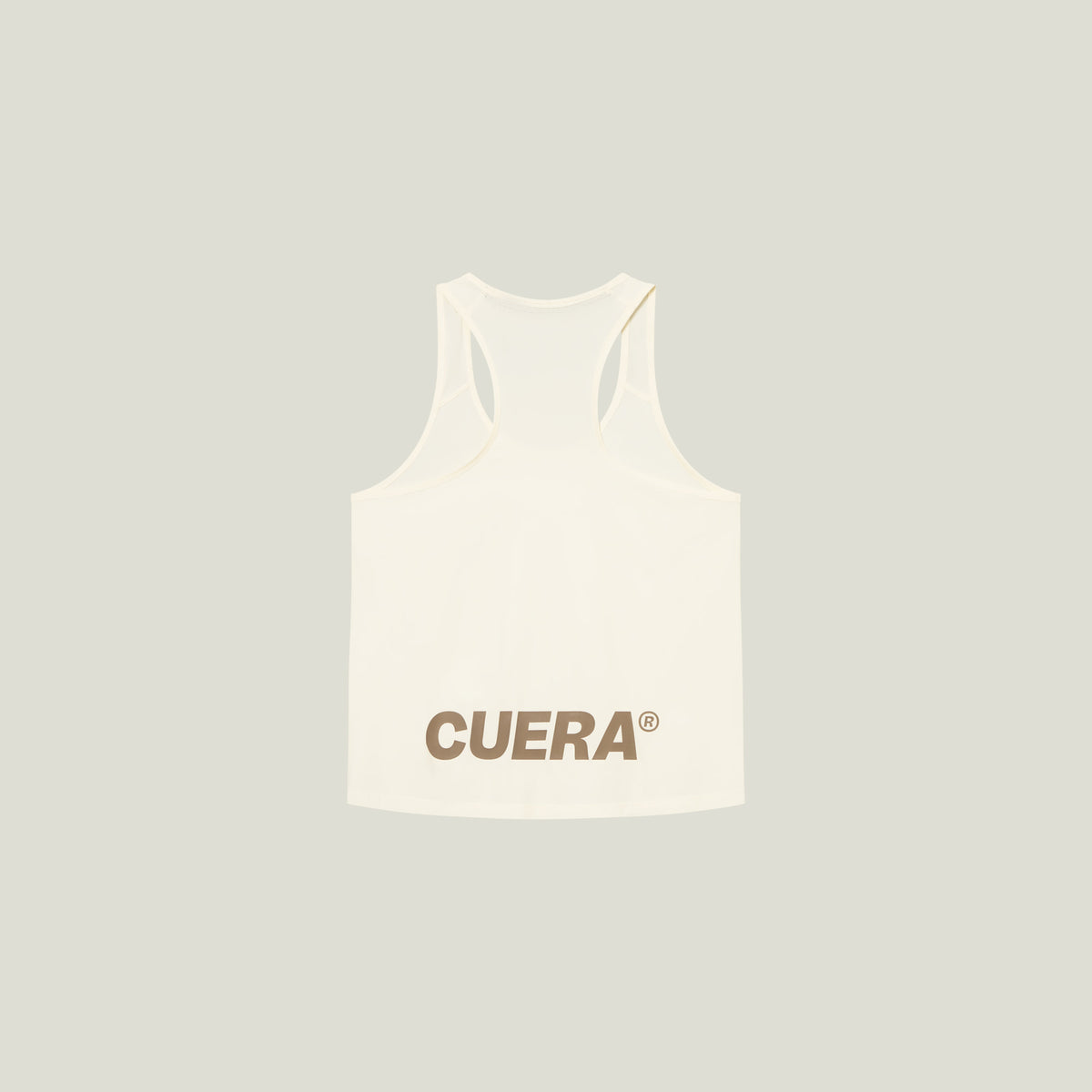 Cuera Oncourt Cuera Airy Tank Top in Off White, flat lay back view