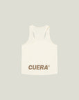 Cuera Oncourt Cuera Airy Tank Top in Off White, flat lay back view