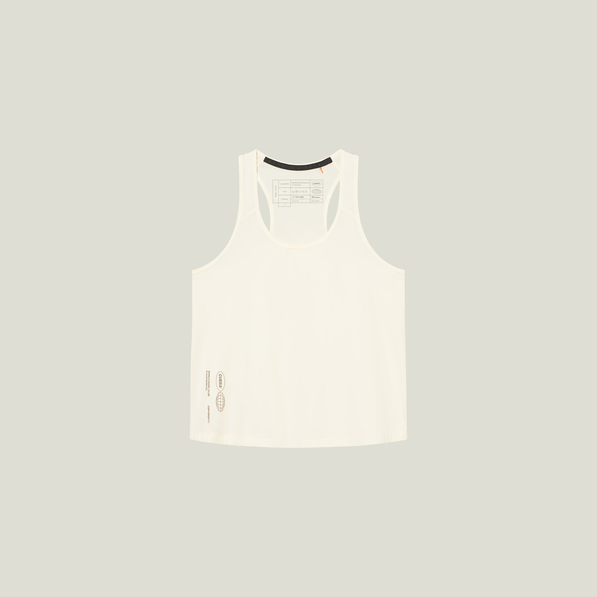 Cuera Oncourt Cuera Airy Tank Top in Off White, flat lay front view