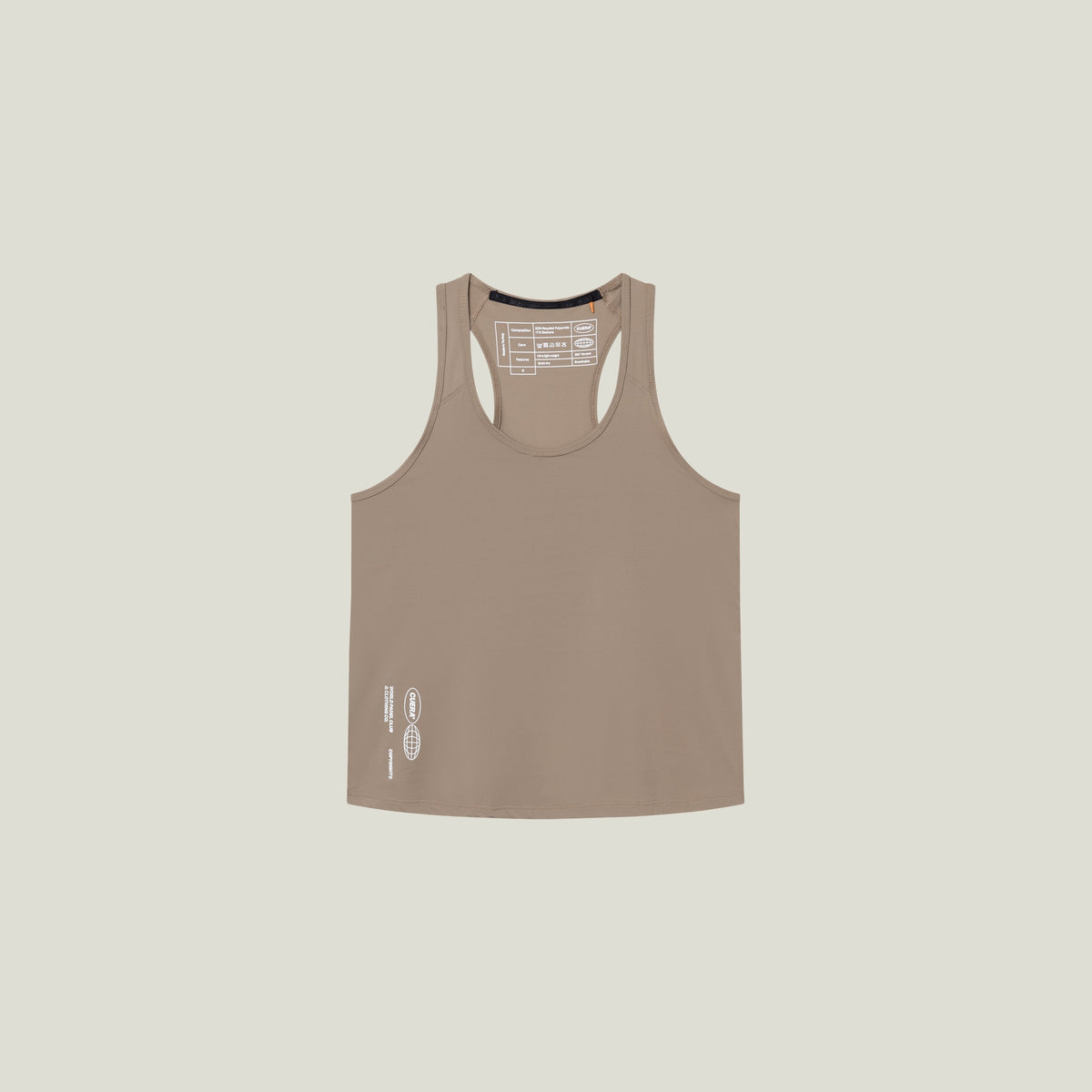 Cuera Oncourt Cuera Airy Tank Top in Walnut, flat lay front view