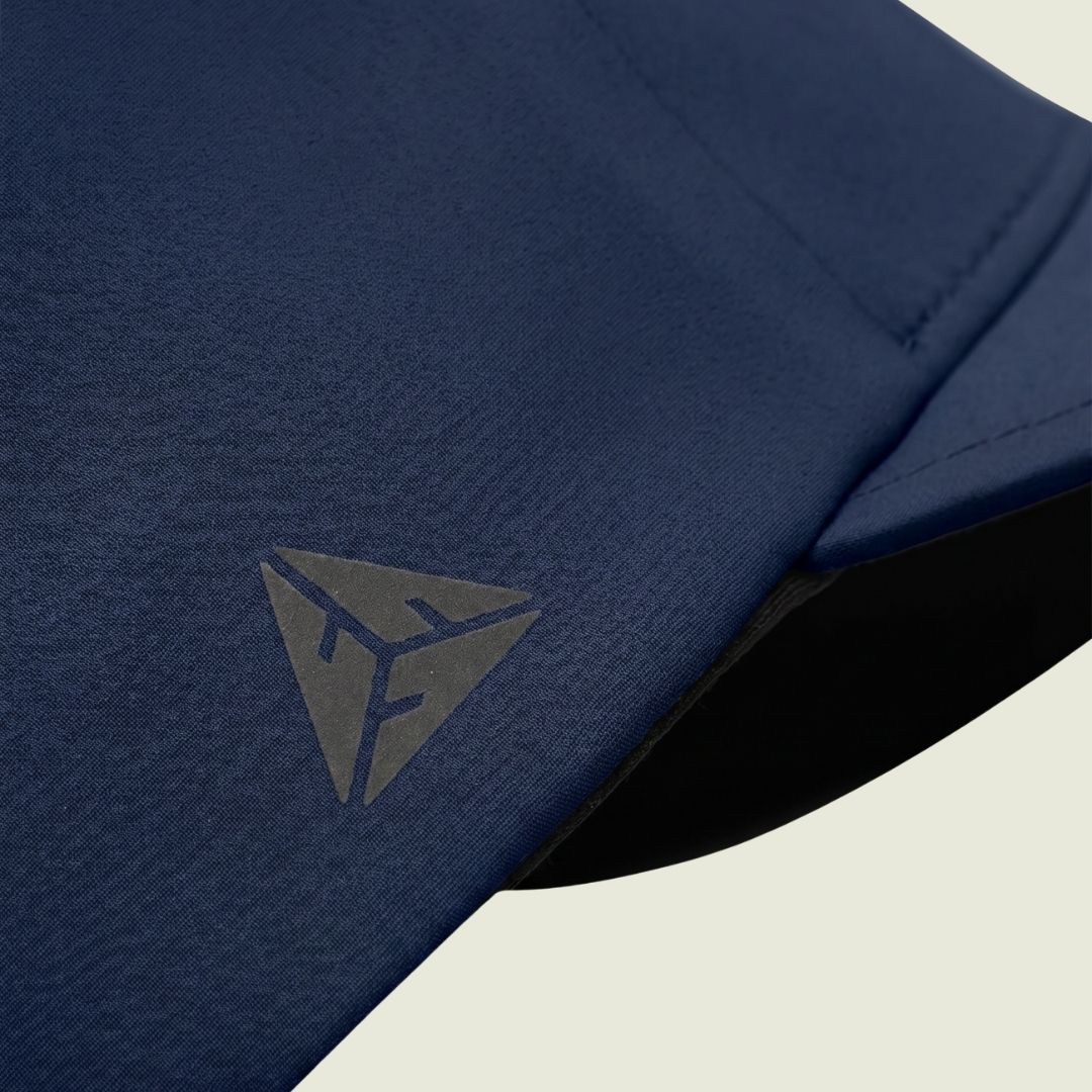 Cuera Oncourt Cuera Cap in Navy, neck label and care tag detail