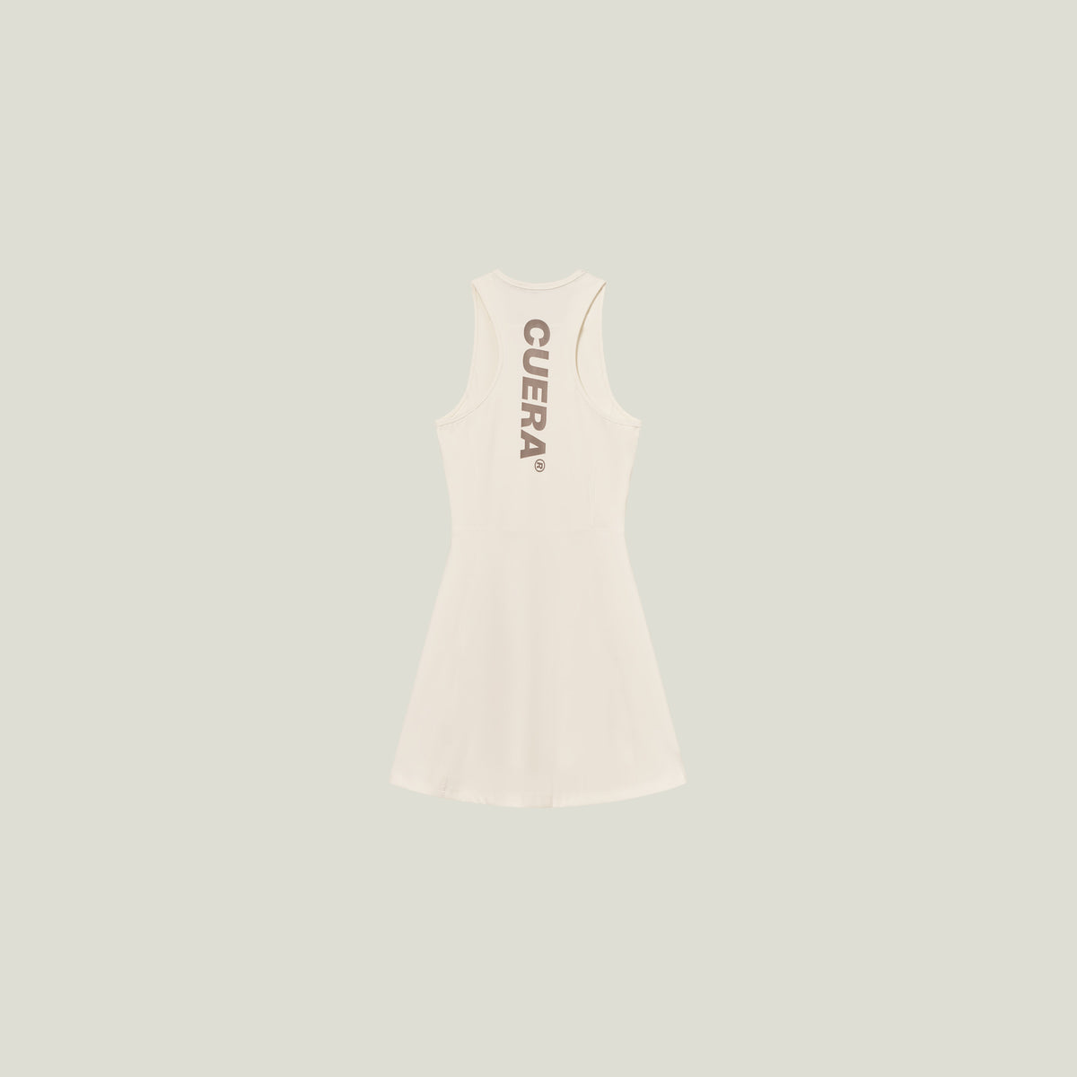 Cuera Oncourt Cuera Dress in Off White, flat lay back view