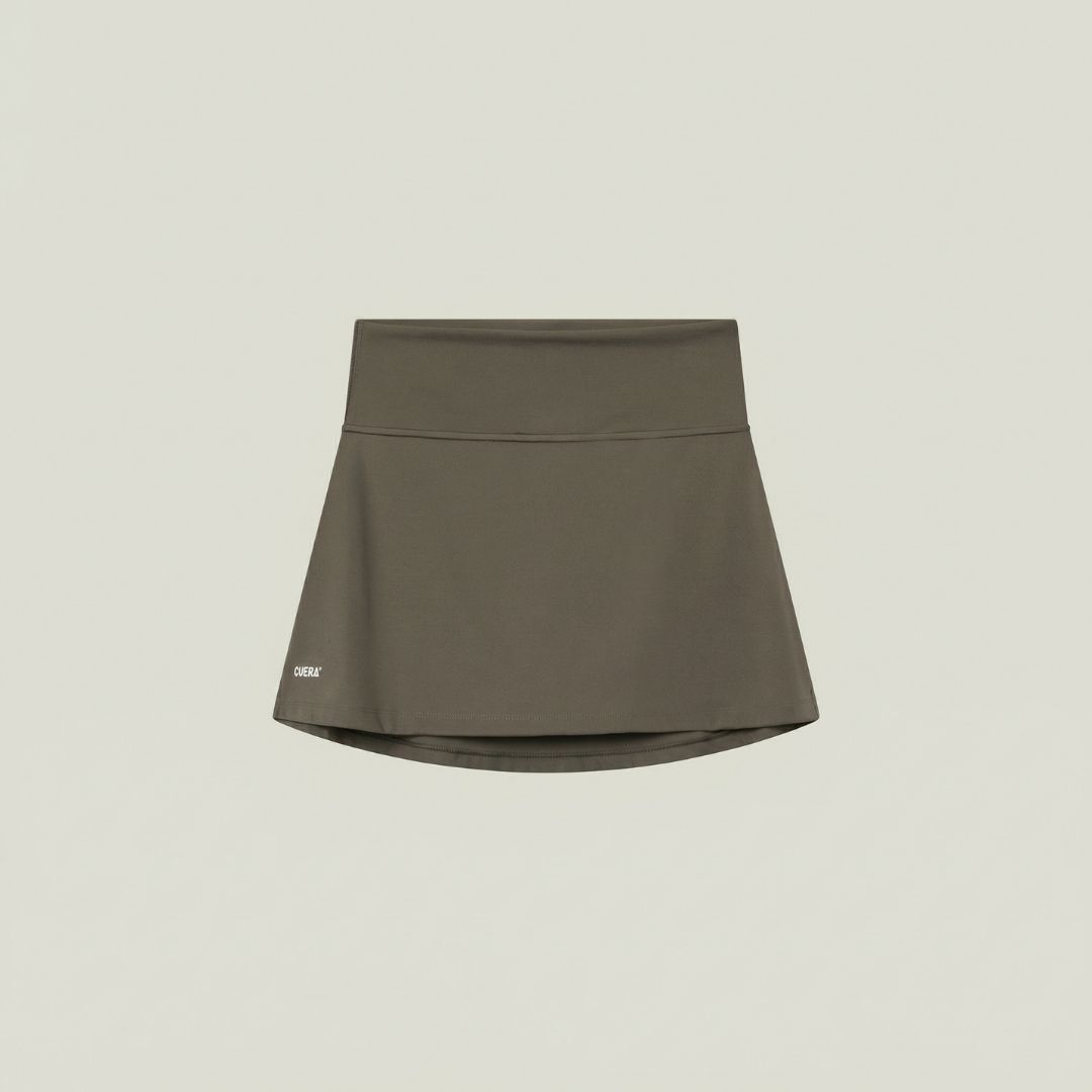 Cuera Oncourt Cuera Skirt 2-in-1 in Army, flat lay front view