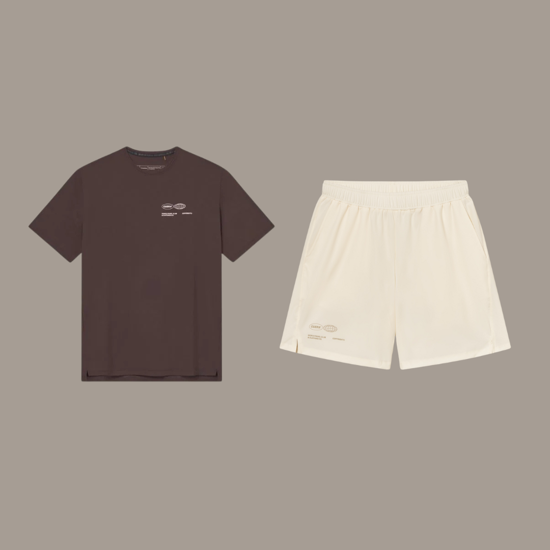 Cuera Oncourt Dark Brown/Off White Uniform Bundle, flat lay front view