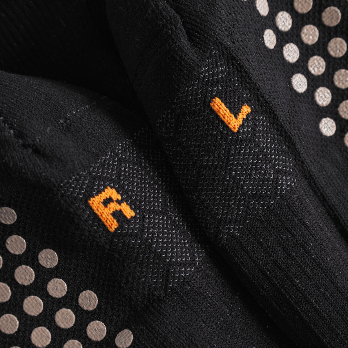 Cuera Oncourt Grip Sock in Black, flat lay back view