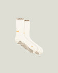 Cuera Oncourt Grip Sock in Off White, flat lay back view