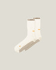 Cuera Oncourt Grip Sock in Off White, flat lay front view