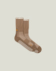 Cuera Oncourt Grip Sock in Walnut, flat lay back view