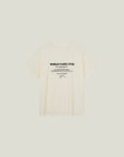 Cuera Oncourt Legacy T-Shirt in Off White, flat lay back view