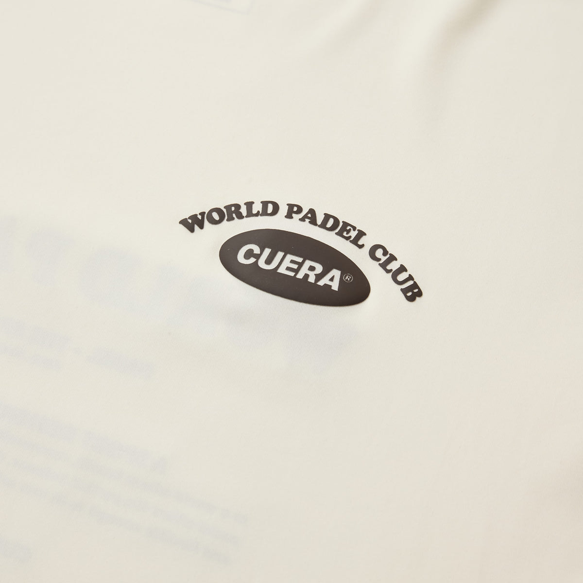 Cuera Oncourt Legacy T-Shirt in Off White, logo print detail