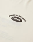 Cuera Oncourt Legacy T-Shirt in Off White, logo print detail