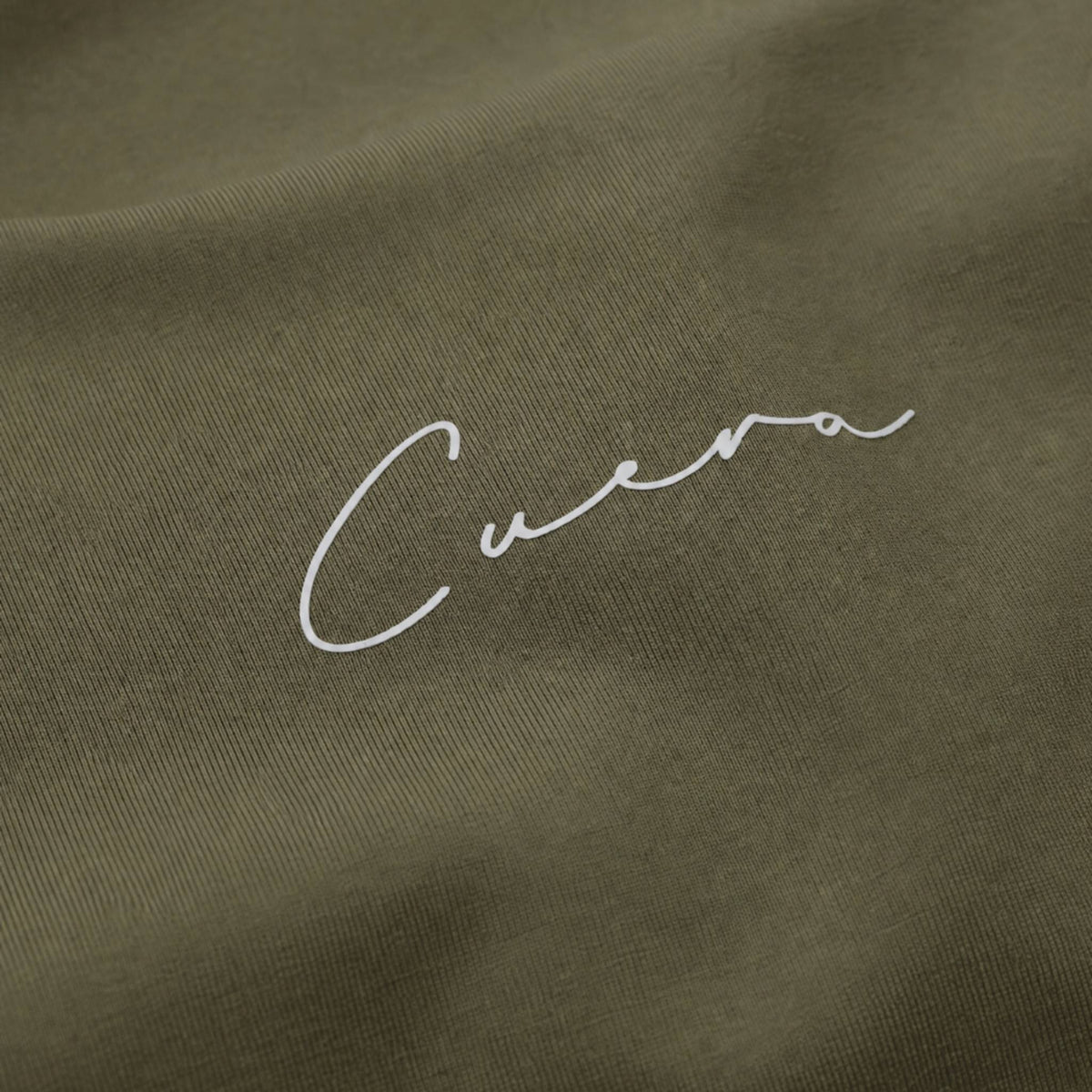 Cuera Oncourt Soft Bra Top in Army, logo print detail