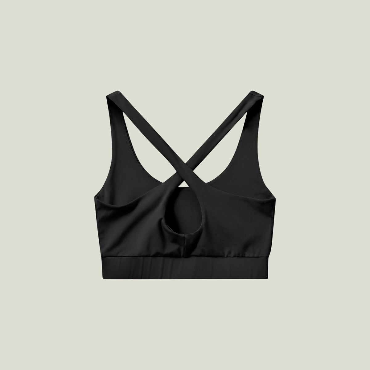 Cuera Oncourt Soft Bra Top in Black, flat lay back view