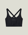Cuera Oncourt Soft Bra Top in Black, flat lay front view