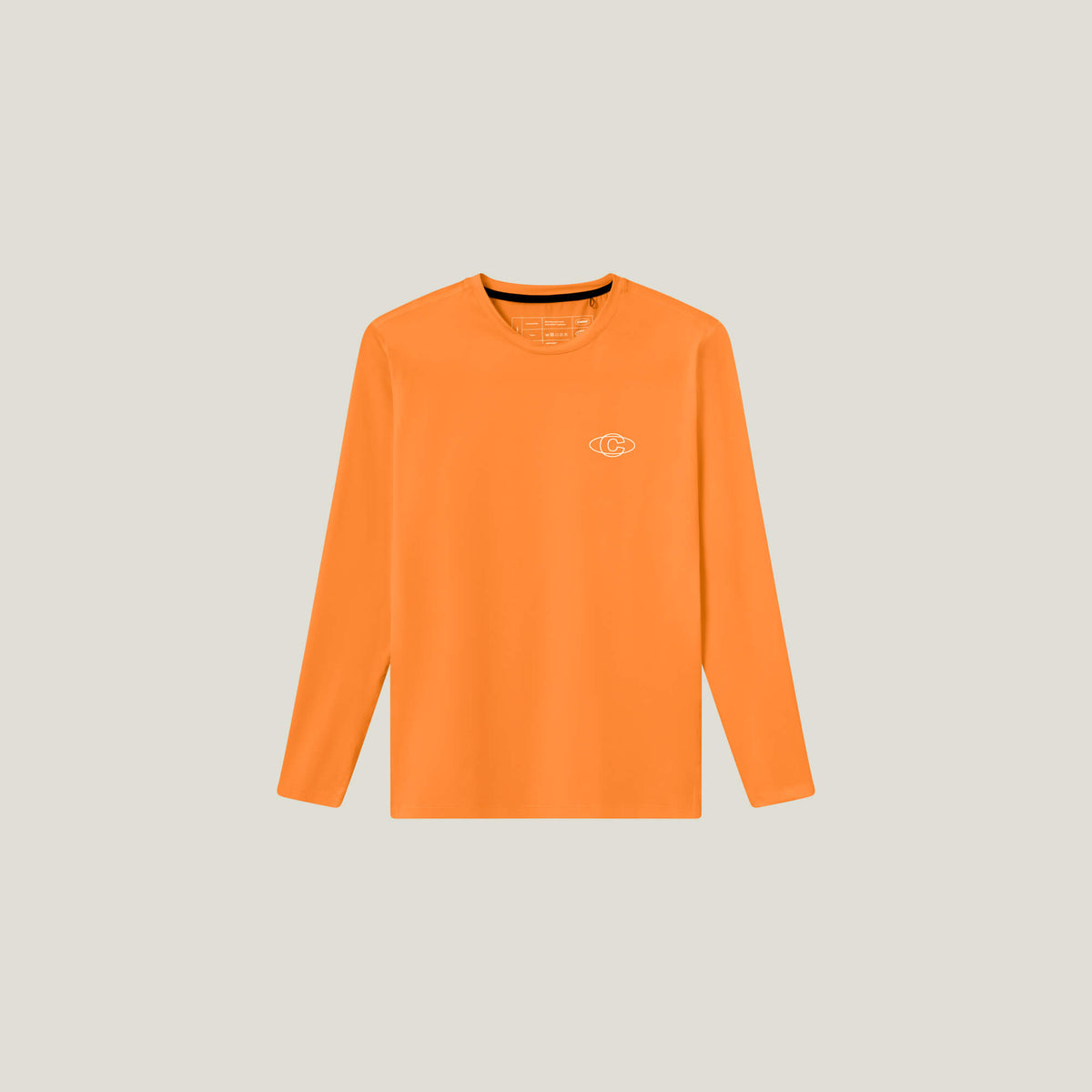 Cuera Oncourt LS Layer T-Shirt in Orange, flat lay front view