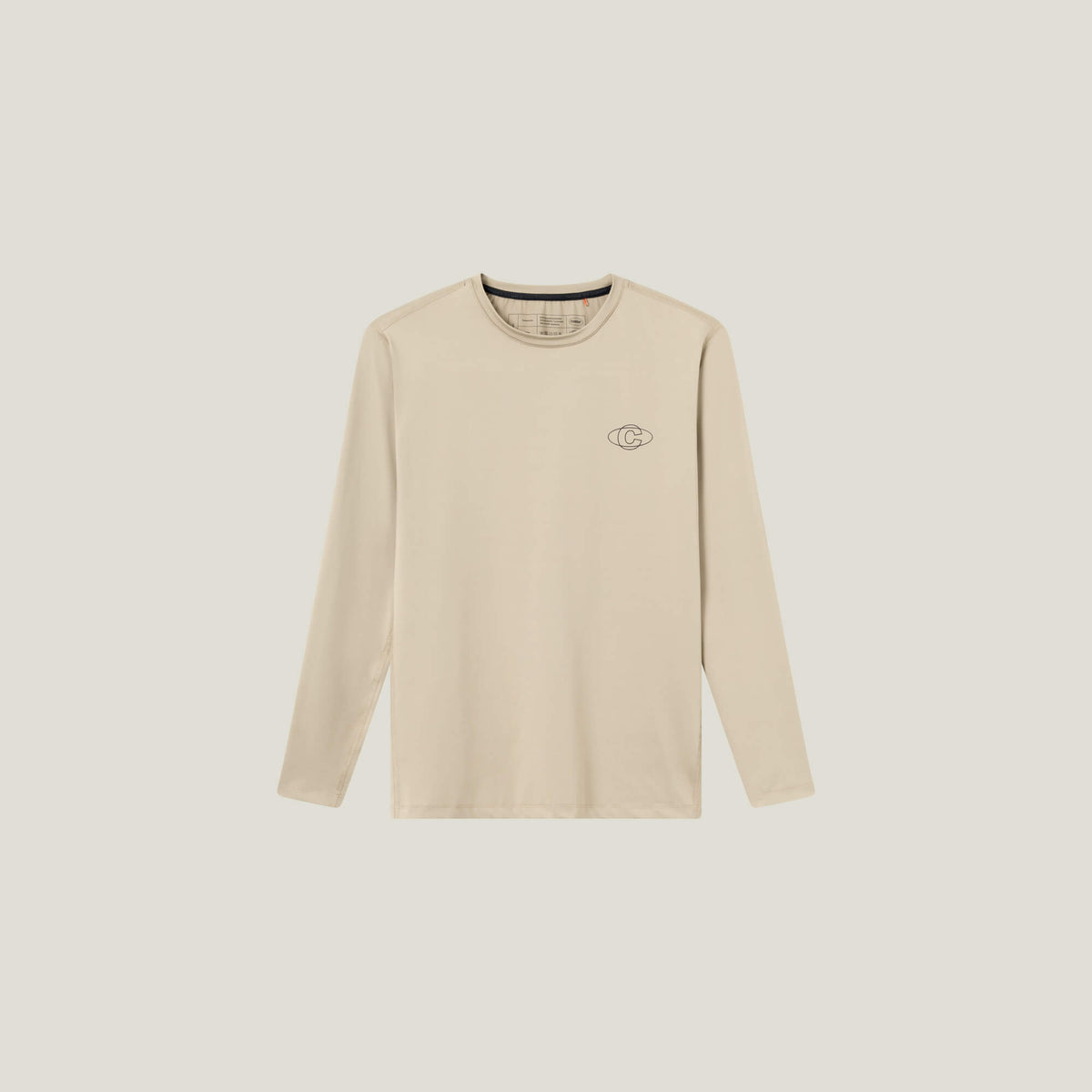 Cuera Oncourt LS Layer T-Shirt in Sand, flat lay front view